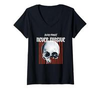 Femme Déclaration de « Ne jamais Oublier, ne jamais pardonner » Revenge T-Shirt avec Col en V