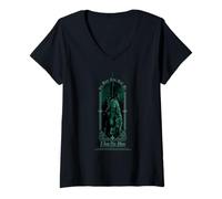 Femme Déclaration d'Epic Fantasy : « Aucun Homme ne Peut me Tuer » T-Shirt avec Col en V