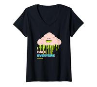 Femme Déclaration misanthropique « I Hate Everyone No Exception » T-Shirt avec Col en V