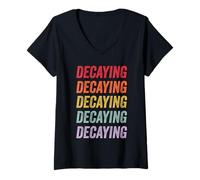 Femme Décomposition T-Shirt avec Col en V