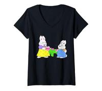 Femme Décorations d'anniversaire Max and 90s Ruby T-Shirt avec Col en V