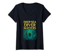 Femme Deep Sea Diver Matters T-Shirt avec Col en V