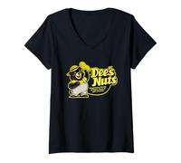 Femme Dee's Nuts - Découvrez la Joie des Noix de Dee dans Votre Bouche T-Shirt avec Col en V