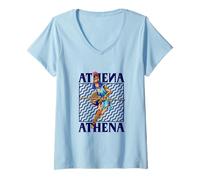 Femme Déesse de la Guerre Antique - Athena T-Shirt avec Col en V