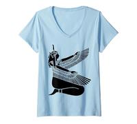 Femme Déesse égyptienne Maat Love Égypte Archéologie T-Shirt avec Col en V