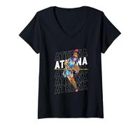 Femme Déesse grecque avec une lance - Athena T-Shirt avec Col en V