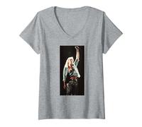 Femme Def Leppard Live Joe Elliott Adrenalize Era 1992 T-Shirt avec Col en V