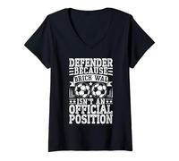 Femme Défenseur parce que le mur de briques n'est pas une position officielle T-Shirt avec Col en V