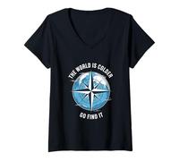 Femme Défi en eau glacée Cold Plunge Arctic Adventure T-Shirt avec Col en V