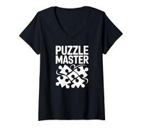 Femme Défi Puzzle Master Enthusiast T-Shirt avec Col en V
