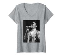 Femme Défilé du Chanteur Principal du Ballet Tony Hadley Spandau, époque 1984 T-Shirt avec Col en V