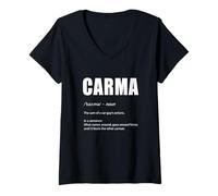 Femme Définition CARMA Amusante pour Les Amateurs de Voiture et Les Fans de Voitures de Course T-Shirt avec Col en V