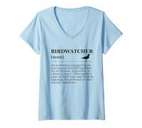 Femme Définition de l'observateur d'oiseaux - Observation et Identification T-Shirt avec Col en V