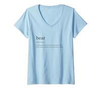 Femme Définition de l'ours, Culture Gay, Queer, drôle, Design rétro, fierté T-Shirt avec Col en V