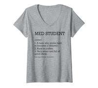 Femme Définition d'emploi étudiant en médecine personnalisée T-Shirt avec Col en V