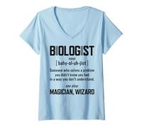 Femme Définition des noms de la science des biologistes Dictionnaire de biologie drôle T-Shirt avec Col en V