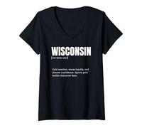 Femme Définition drôle de la loyauté du Wisconsin Badger State Cold T-Shirt avec Col en V