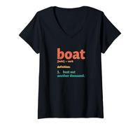Femme Définition du Bateau rétro Buste Un Autre Millier T-Shirt avec Col en V