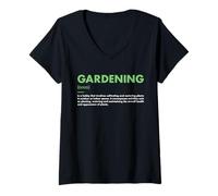 Femme Définition du Jardinier Jardinage T-Shirt avec Col en V