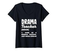 Femme Définition du nom de l'amant musical de professeur de théâtre T-Shirt avec Col en V