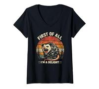 Femme Délice Opossum en colère Vacances Style d'été T-Shirt avec Col en V