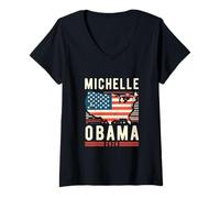 Femme Démocrates des élections présidentielles de Michelle Obama 2028 T-Shirt avec Col en V