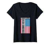 Femme Démocrates des élections présidentielles de Michelle Obama 2028 T-Shirt avec Col en V