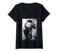 Femme Démonstration pour Les Droits des homosexuels de Culture Club Boy George Stop The Clause 1988 T-Shirt avec Col en V