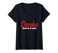 Femme DENKE Noch IST ES Legal T-Shirt avec Col en V