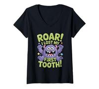 Femme Dent de bébé perdue J'ai perdu ma première dent T-Shirt avec Col en V