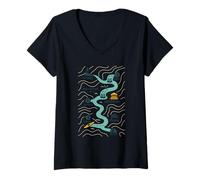 Femme Départ et arrivée du Boater Cross Course T-Shirt avec Col en V