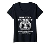 Femme Département d'astronomie de l'Université Miskatonic T-Shirt avec Col en V