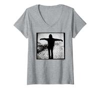 Femme Depeche Mode Dave Gahan Devotional Tour par Phil Nicholls T-Shirt avec Col en V