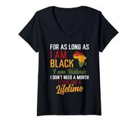 Femme Depuis Aussi Longtemps Que Je suis Noir, Je suis Un Homme Africain Historique, Femmes, Enfants T-Shirt avec Col en V