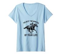 Femme Derby de course hippique The Best Two Minutes Of Your Life T-Shirt avec Col en V