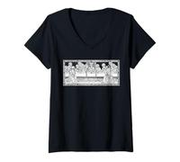 Femme Dernière Cène avec Jésus Catholique Pâques Missale Romanum T-Shirt avec Col en V