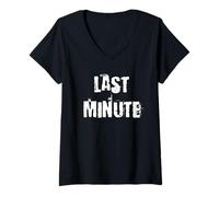 Femme Dernière Minute T-Shirt avec Col en V
