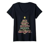 Femme Des choses drôles que nous avons faites ont construit cette ville prise de vue par le shérif T-Shirt avec Col en V