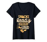 Femme des collations prêtes, des Opinions Fortes T-Shirt avec Col en V