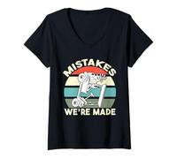 Femme Des erreurs ont été faites chariot de golf amusant, vêtements de chariot de golf T-Shirt avec Col en V