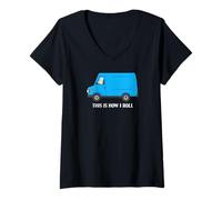 Femme des livreurs drôles, C'est comme ça Que Je Roule T-Shirt avec Col en V