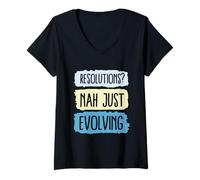Femme des résolutions ? Non. Juste en évolution T-Shirt avec Col en V