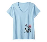 Femme des sœurs différentes Fleurs du même Jardin Correspondant à Une sœur T-Shirt avec Col en V
