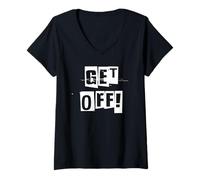 Femme Descendez T-Shirt avec Col en V