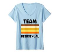 Femme Design apéro Buveur Bière Drôle Humour beersexual T-Shirt avec Col en V