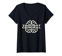 Femme Design de la liberté criminelle pensée pour Les libertariens anarchistes T-Shirt avec Col en V