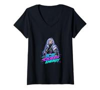 Femme Design de Style cyberurbain Ice Queen Energy T-Shirt avec Col en V
