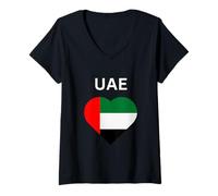 Femme Design des Émirats arabes unis T-Shirt avec Col en V