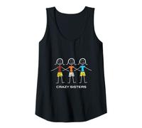 Femme Design drôle Crazy Sisters, Three Sisters 3 Sisters Débardeur