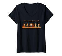 Femme Design Écrivaines Célèbres, Art Littéraire, Hommage Autrices T-Shirt avec Col en V